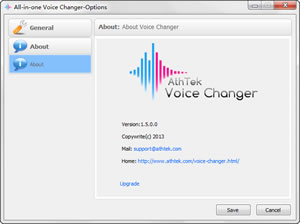 Voice Changer Screenshot About